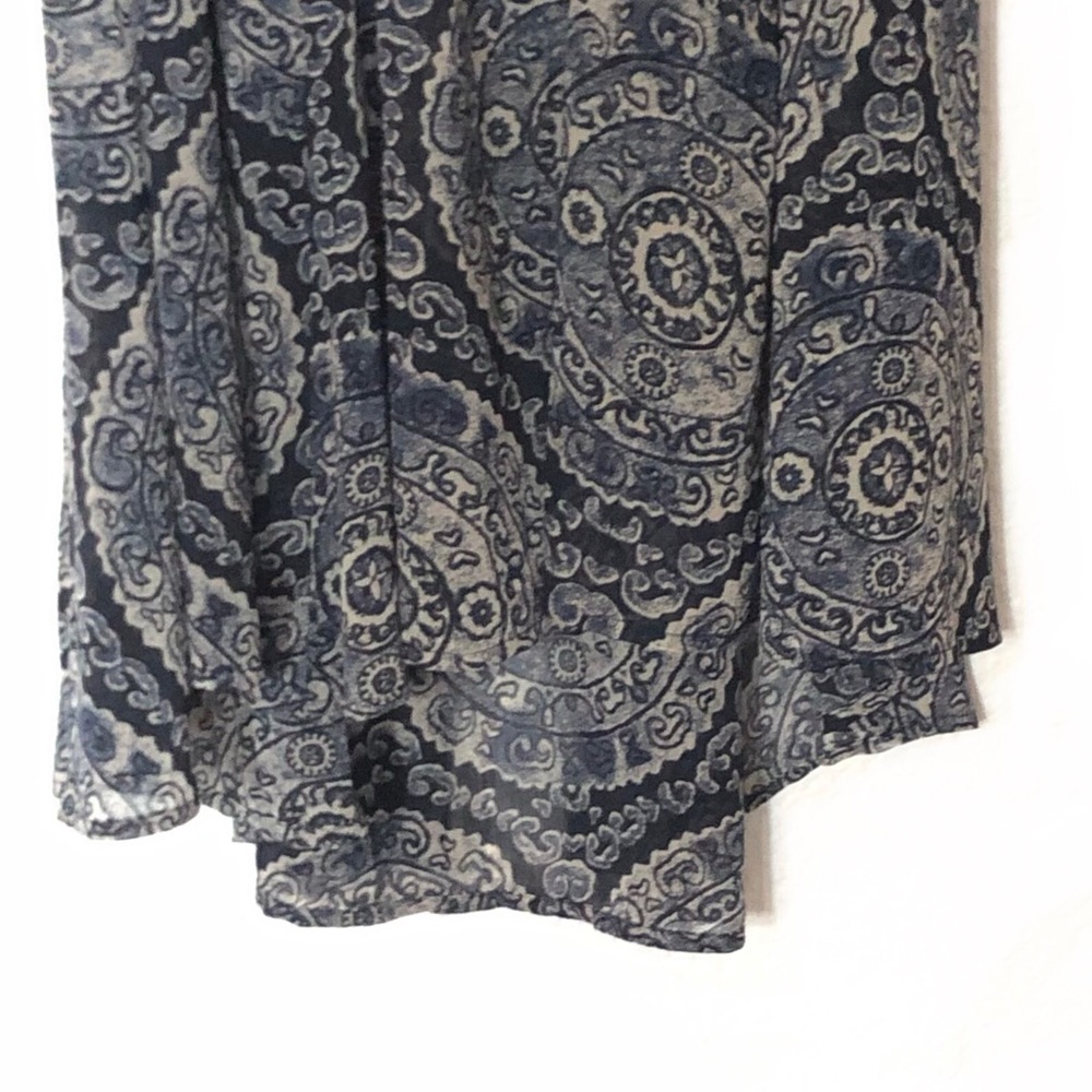 Hollister Strapless Maxi Paisley Blue Dress XS - Picture 6 of 11